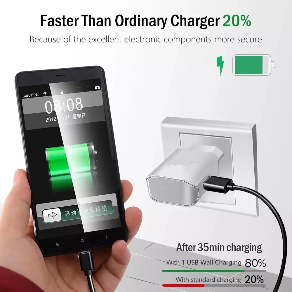 For LG K4 K5 K7 K8 K10 2017 2018 G4 G5 G6 G7 ThinQ V30 V40 Q6 Plus Q7 USB Wall fast Charger Adapter For Oneplus 7 pro 7t Cable