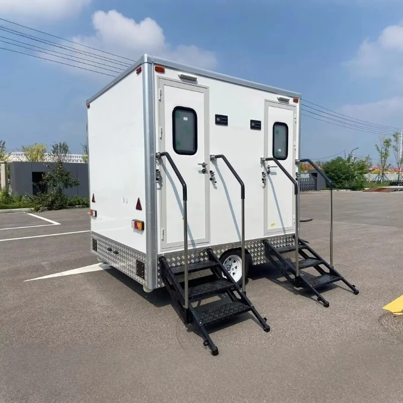 Lightweight Towable Sanitation Trailer Easy Transport Hygienic Cabin Customized for Short-Term Outdoor Event Service