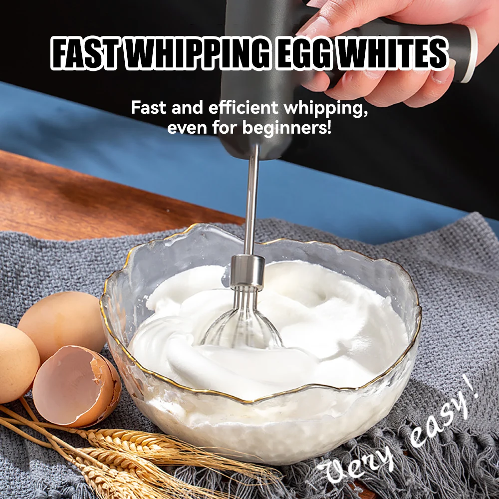 1pcs Electric Whiskcream Whippermixing Stickcake Bakinghandheld Mixerautomatic Egg Beater