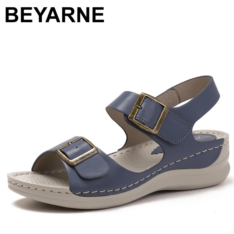 

Новая летняя повседневная обувь, легкие нескользящие уличные пляжные сандалии, женские римские сандалии большого размера, женские