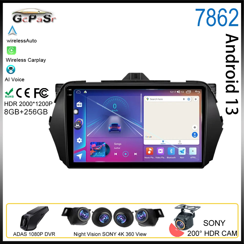 

Android 13 For Suzuki Alivio 2015-2018 Car Multimedia Video Player Navigatio GPS Auto Carplay Rear camera No 2 din DVD 5G DSP BT