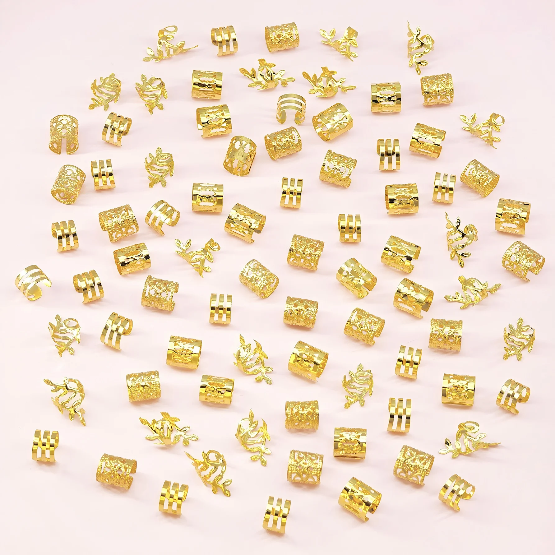 80Pcs Hair Cuffs Adjustable Ha - Jewelry Making For Adults ulasan dan harga