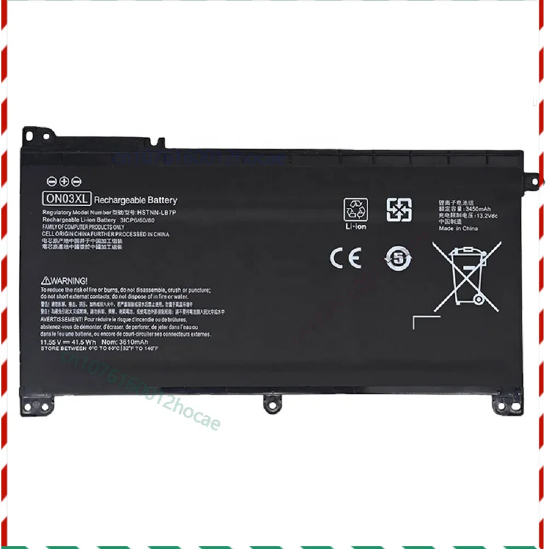 

Аккумулятор для ноутбука HP ON03XL843537-1C1843537-421 PAVILION X360 13 11,55 В 41,5 Вт