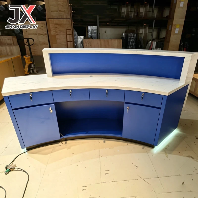 custom.High Quality Custom Design Reception Counter Office Luxury Service Counter Retail Restaurant Front Desk Shop Fu