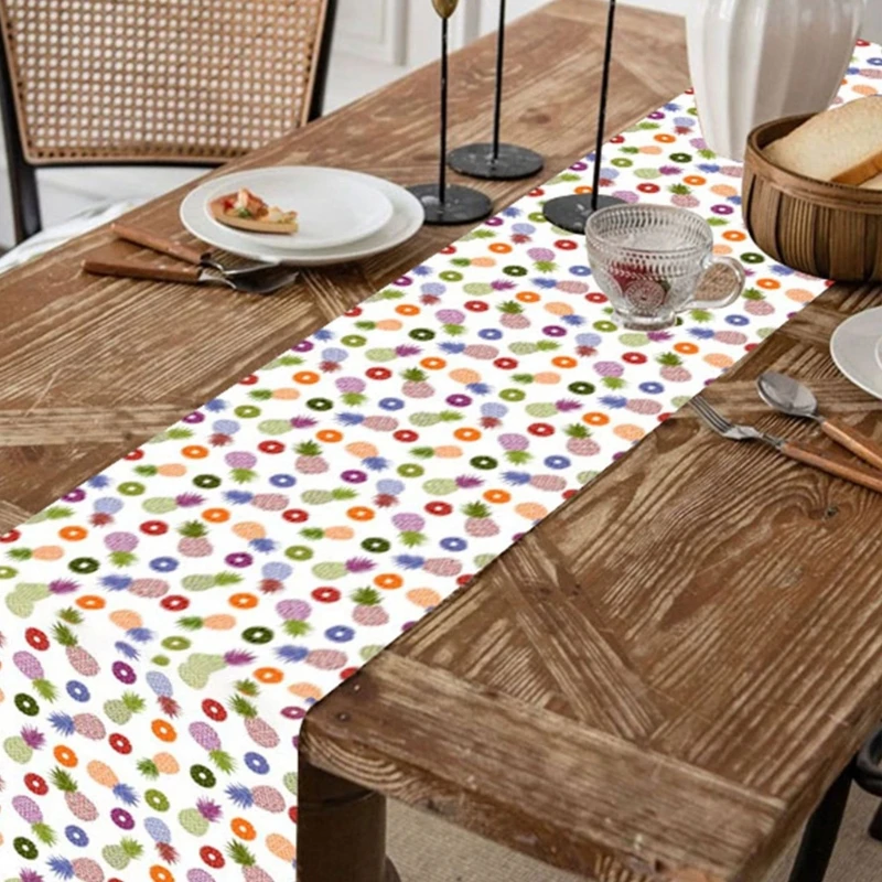 

Table cloth Fruit Themed Table Runner For Dining Area Resilient Polyester Table Decoration For Various Dining Setting