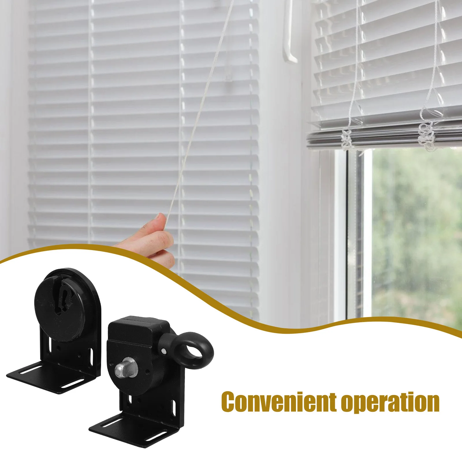 

Black Outdoor Heavy Duty Roller Blind Support Bracket Replacement Sunshade Accessories for Exterior Roller Blinds Wind Resistant