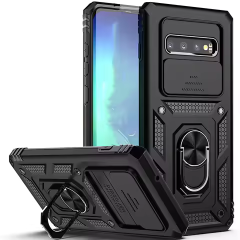 Case For Samsung S10 Plus S20 S21 FE S20 FE S22 Plus Ultra A33 A73 A53 A13 Military-Grade Protection Phone Slide Camera Cover