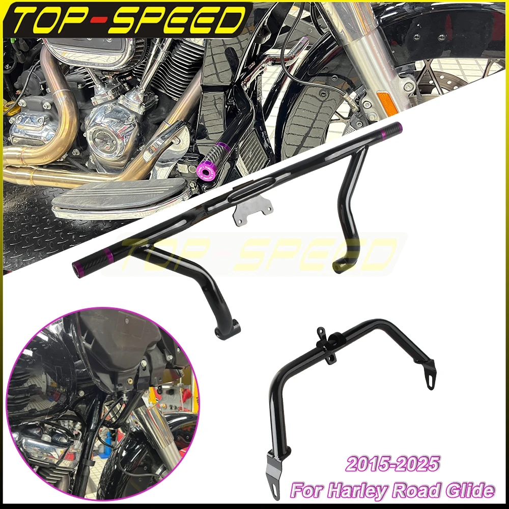 

For Harley Touring Road Glide Limited CVO FLTRXSE 2022 FLTRKSE 2023 FLTRK 2024 Motorcycle Engine Guard Fairing Support Crash Bar