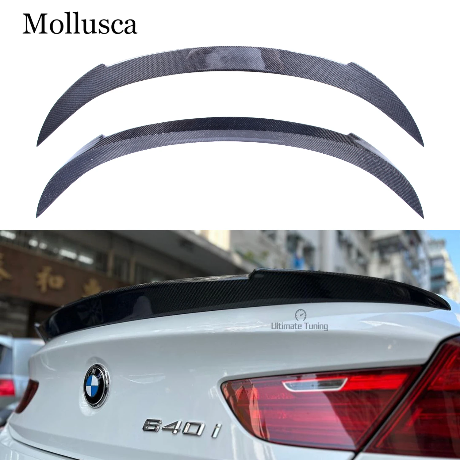 

For BMW 6 Series F06 4Door Gran Coupe M6/F13 2Door Coupe M6 V Style Carbon fiber Rear Spoiler Trunk wing 2011-2018