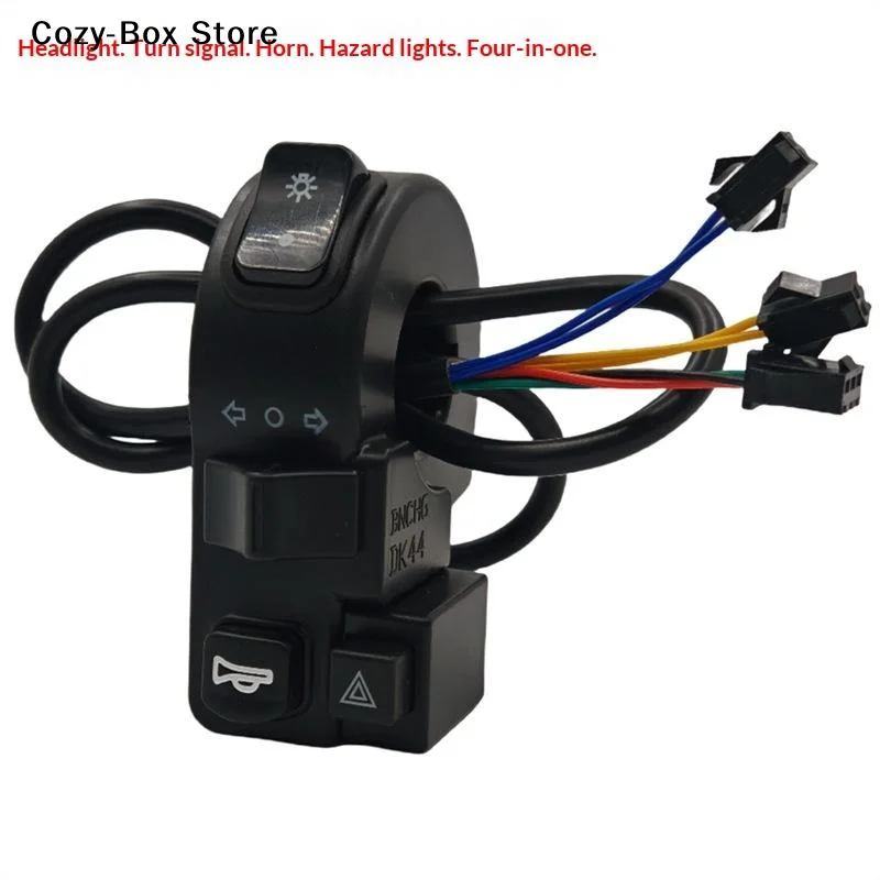 [ZY]4-in-1 Electric Vehicle Multifunction Waterproof Combination Switch Handlebar Horn For Electric Scooter[ZY]