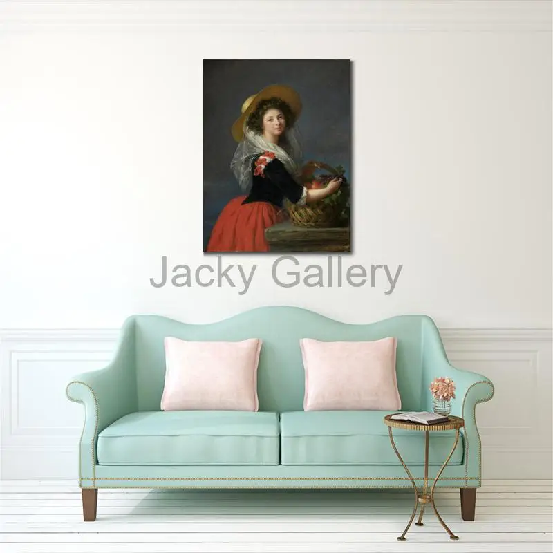 Marie Gabrielle Gramont Duchesse Handmade Elisabeth Vigée Le Brun Woman Portrait Oil Painting Canvas Art for Restaurant Decor