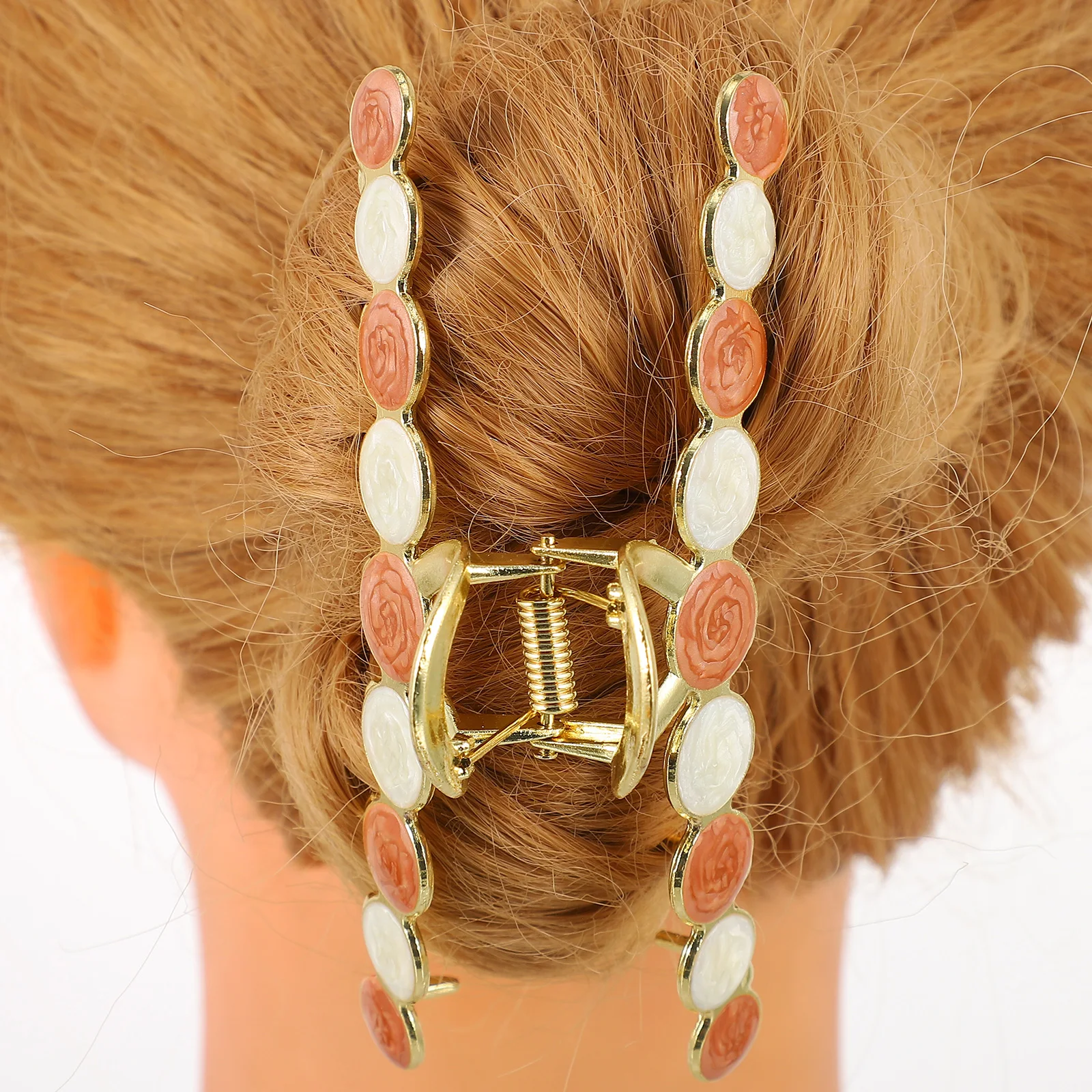 

Oil Painting Hair Claw Clips Large Size Zinc Alloy Jaw Clasp Elegant Women Decor Hairstyle Tool Beautiful Gifts Female Friends