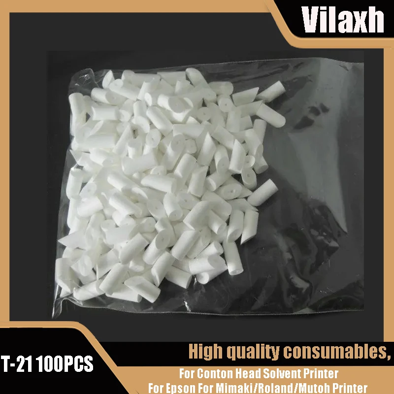 vilaxh T-21 T21 Cleaning Swabs Head Compatible For Conton Head Solvent Printer For Epson For Mimaki/Roland/Mutoh Printer