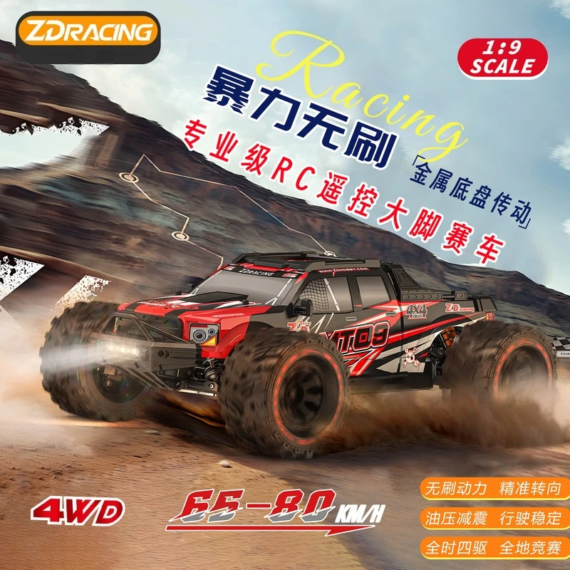 ZD Racing 1:9 SCALE 4WD brushless Super Monster Truck ROCKET MT09 RC High-Speed Off-Road Vehicle With Battery RTR Version