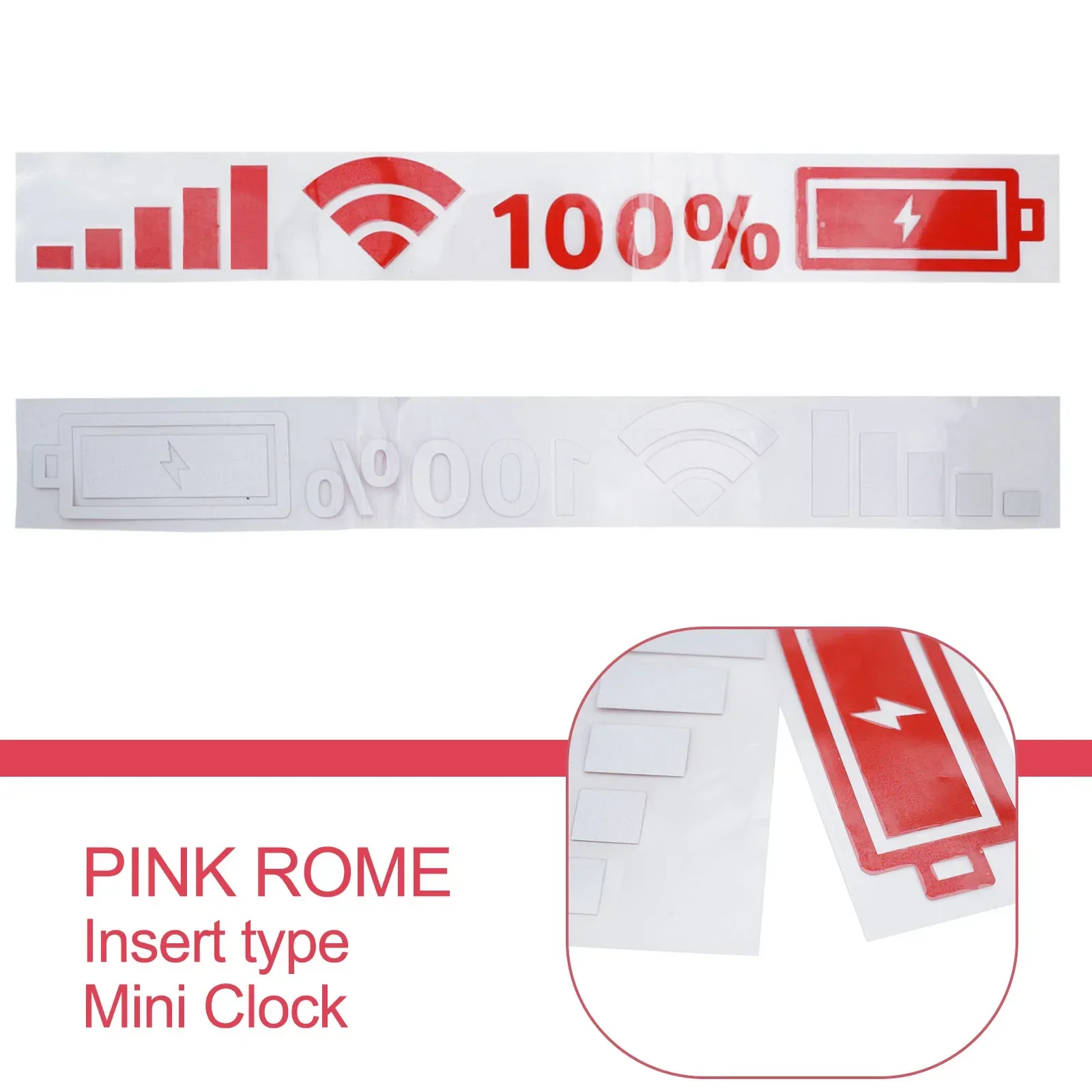 Car Sticker 100% Wifi Battery Level Signal Decals Decor Signal WiFi Power Cell Phone Logo Funny Modification Stickers