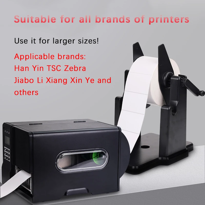 Universal Label Barcode Printer Hand Crank Bracket Thermal Paper Self-Adhesive Washable Label Clothing Tag