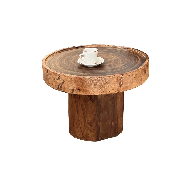 Solid wood coffee table combination table living room sofa round edge bed and breakfast furniture