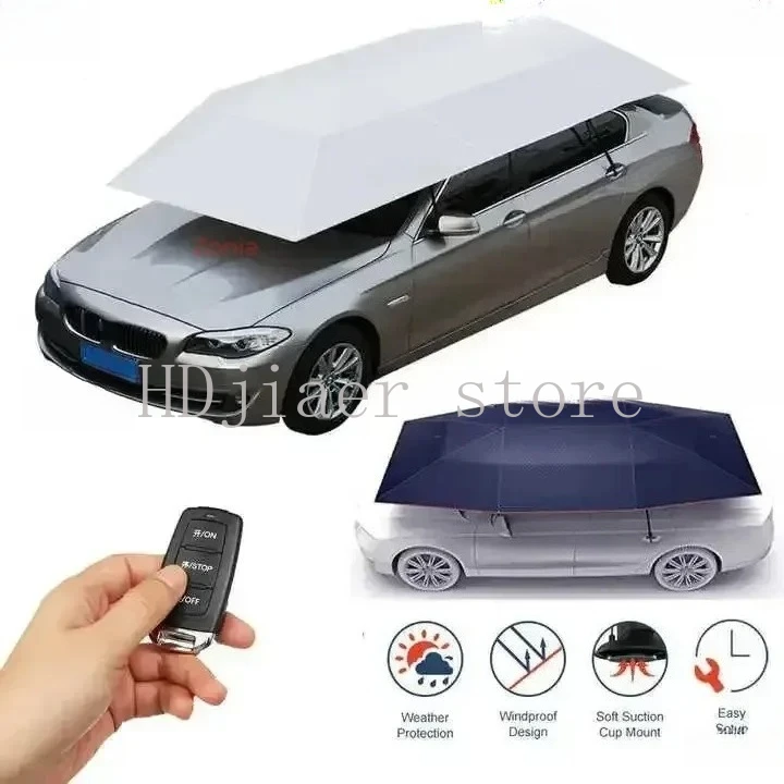 

4.2M/4.6M Anti- Automatic Folding Sun Shade Covering Rooftop Car Cover Waterproof Car Umbrella with Remote Control