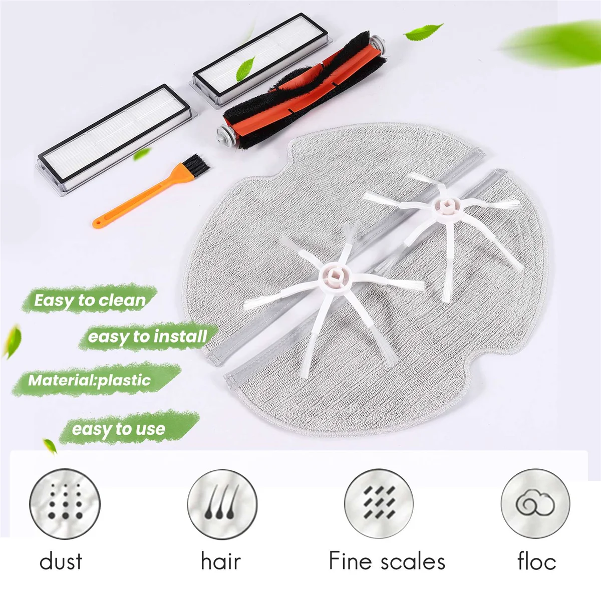 Для Xiaomi Mi Robot Vacuum Mop 2 STYTJ03ZHM Ткань для швабры с фильтром Mijia Робот-пылесос Основная боковая щетка Запасные части # АБГП