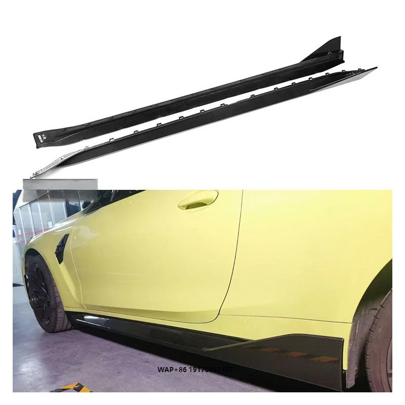 

Yaochi for M3 M4 G80 G82 Carbon Fiber Dry Carbon Side Skirt New Condition Bumper with Exhaust Cut-Outs Bolt-On