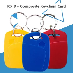 5PCS NFC Card 125KHZ+ 13.56MHZ PFID Key Tags TK4100（ID）+FM1108（IC ) Dual Chip Smart Metal Card For Access Control