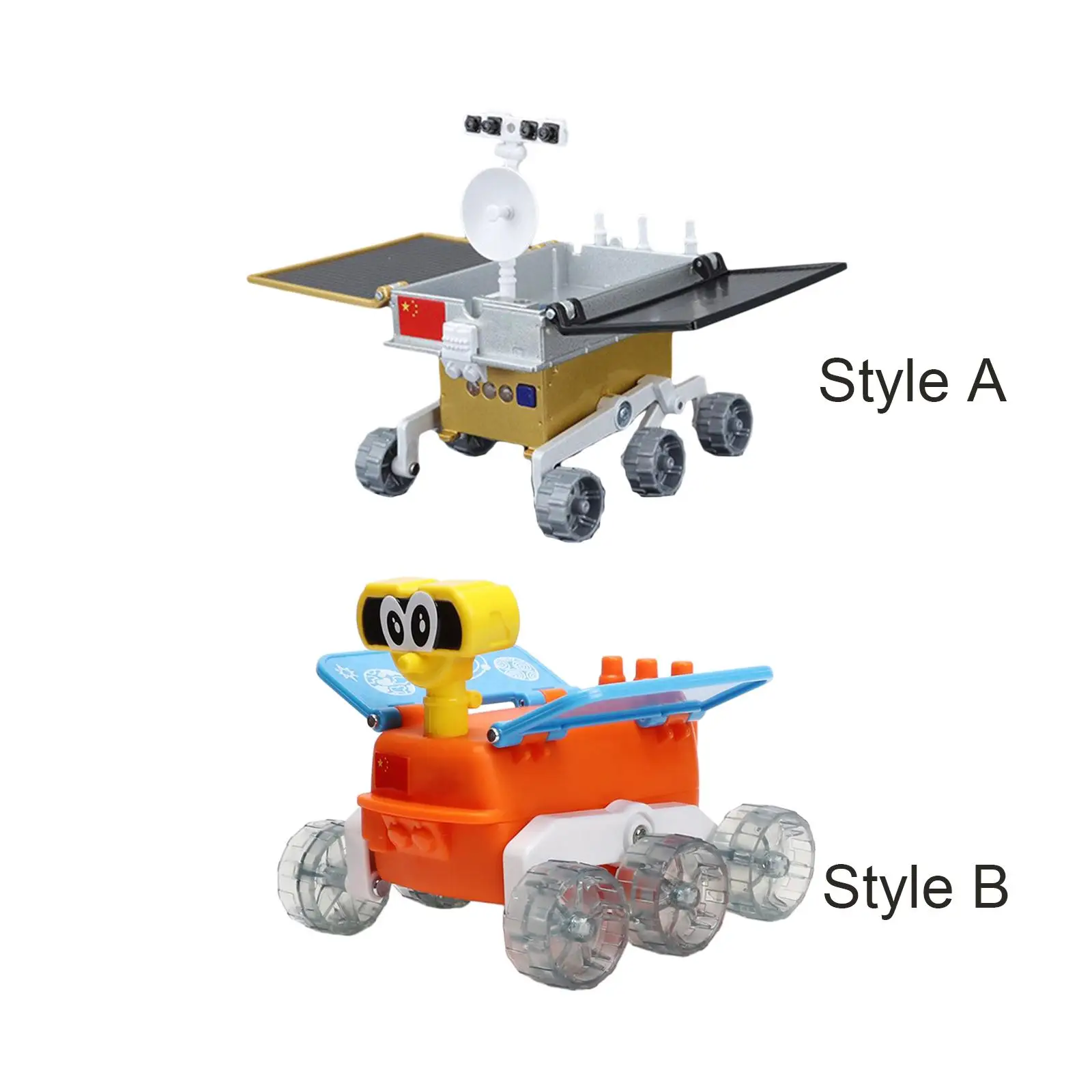 Chang'e 4 Lunar Rover 3D รุ่นยานอวกาศจําลองการเรียนรู้ Space Rover ของเล่น