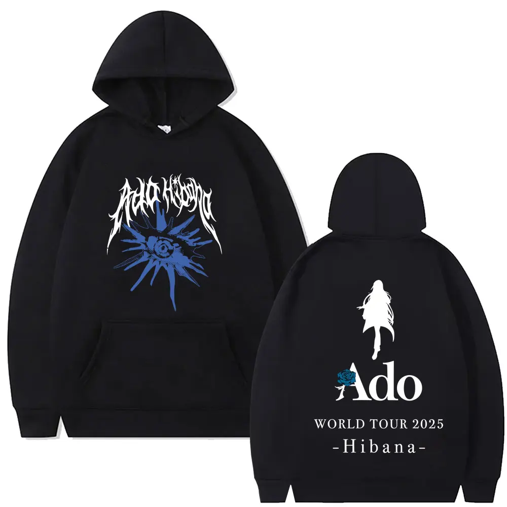 Ado World Tour 2025 Hibana Hoodie Men Women Fashion Japanese Style Streetwear Unisex Casual Vintage Oversized Hooded Sweatshirt
