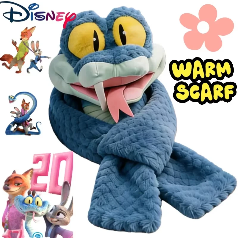 

Cartoon Disney Zootopia 2 Scarf Cute Animal Design Neck Warmer, Warm and Comfortable, Must-Have Winter Scarf for Men and Women
