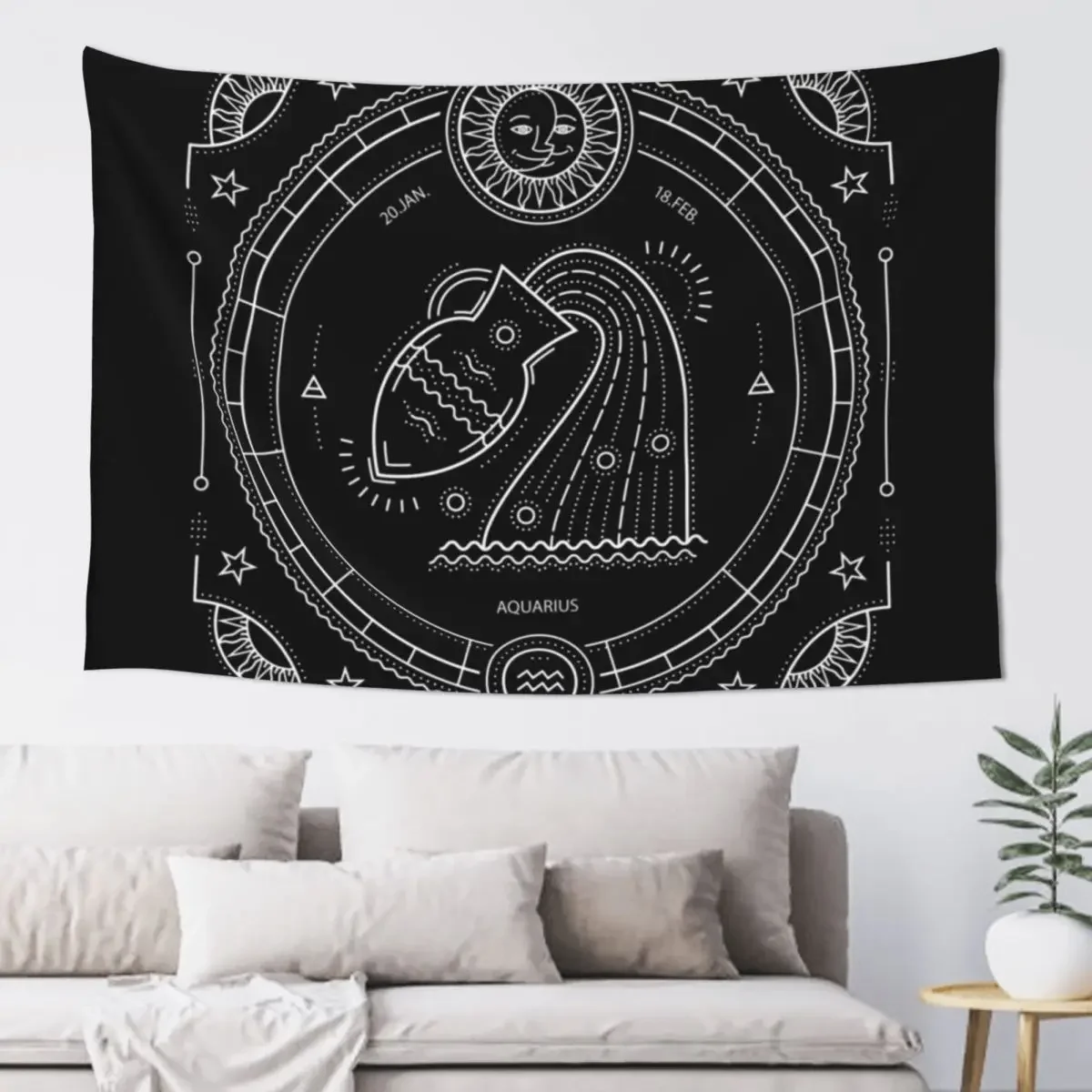 Aquarius Tapestry Decoration Aesthetic Bedroom Organization And Decoration Wall Decoration Items Tapestry