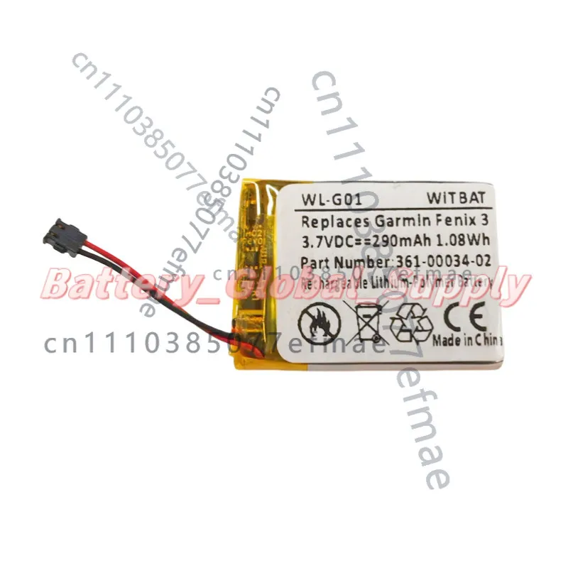 For 361-00034-02 for Garmin Fenix 3 HR Smartwatch Battery 3.7V 290mAh Fast Delivery