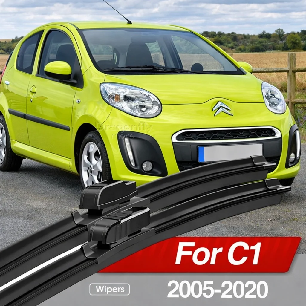 

Front Windshield Wiper Blades 1pcs Windscreen Window Accessories 2006 2009 2011 2013 2014 2018 2019 For Citroen C1 2005-2020