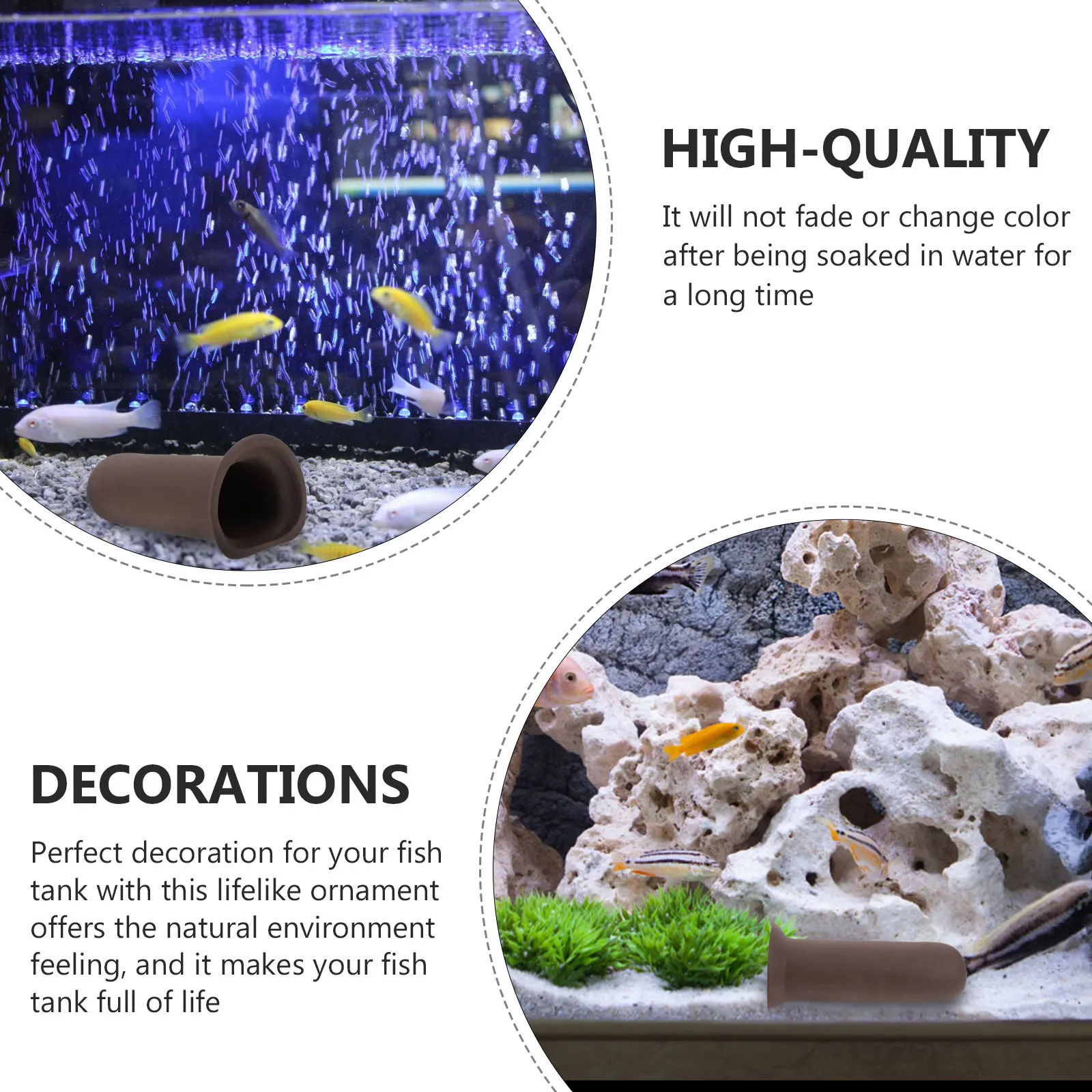 

1Pcs Ceramic Breeding Tube Aquarium Ceramic Cave for Hiding Place Small Fish Tank Decor Freshwater Safe Habitat Shrimp Spawning