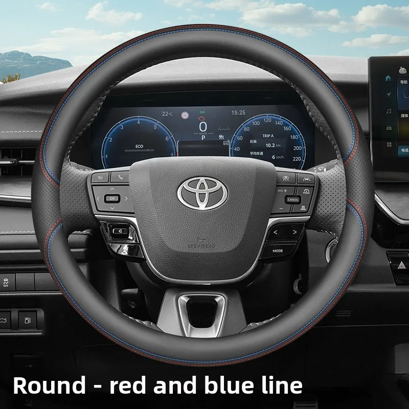

Leather Car Steering Wheel Cover for Toyota Rav4 CHR Hilux Yaris Auris Aygo Corolla Cross Raize Camry Toyota Car Accessories
