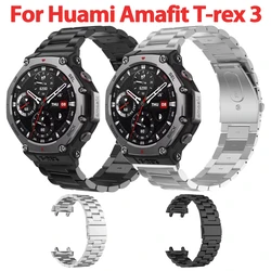 For Huami Amazfit T-Rex 3 Strap Quick release Stainless Steel Watchband Bracelet Replacement Metal Wristband Accessories