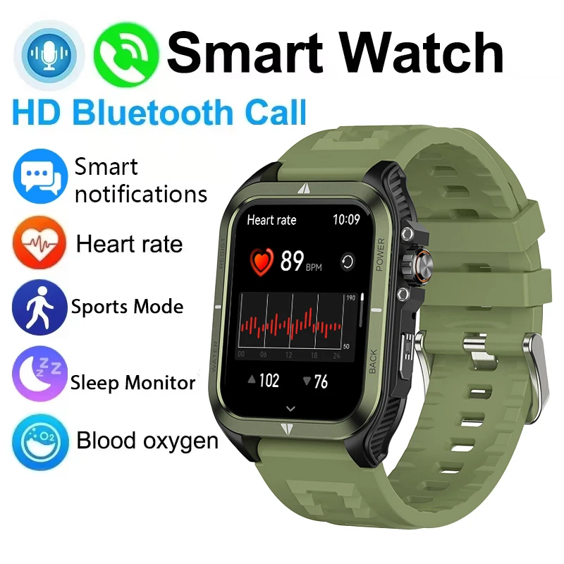 

Мужские умные часы GEJIAN поддерживает несколько спортивных режимов, функция мониторинга сердечного ритма и здоровья, голосовой помощник, уличные часы