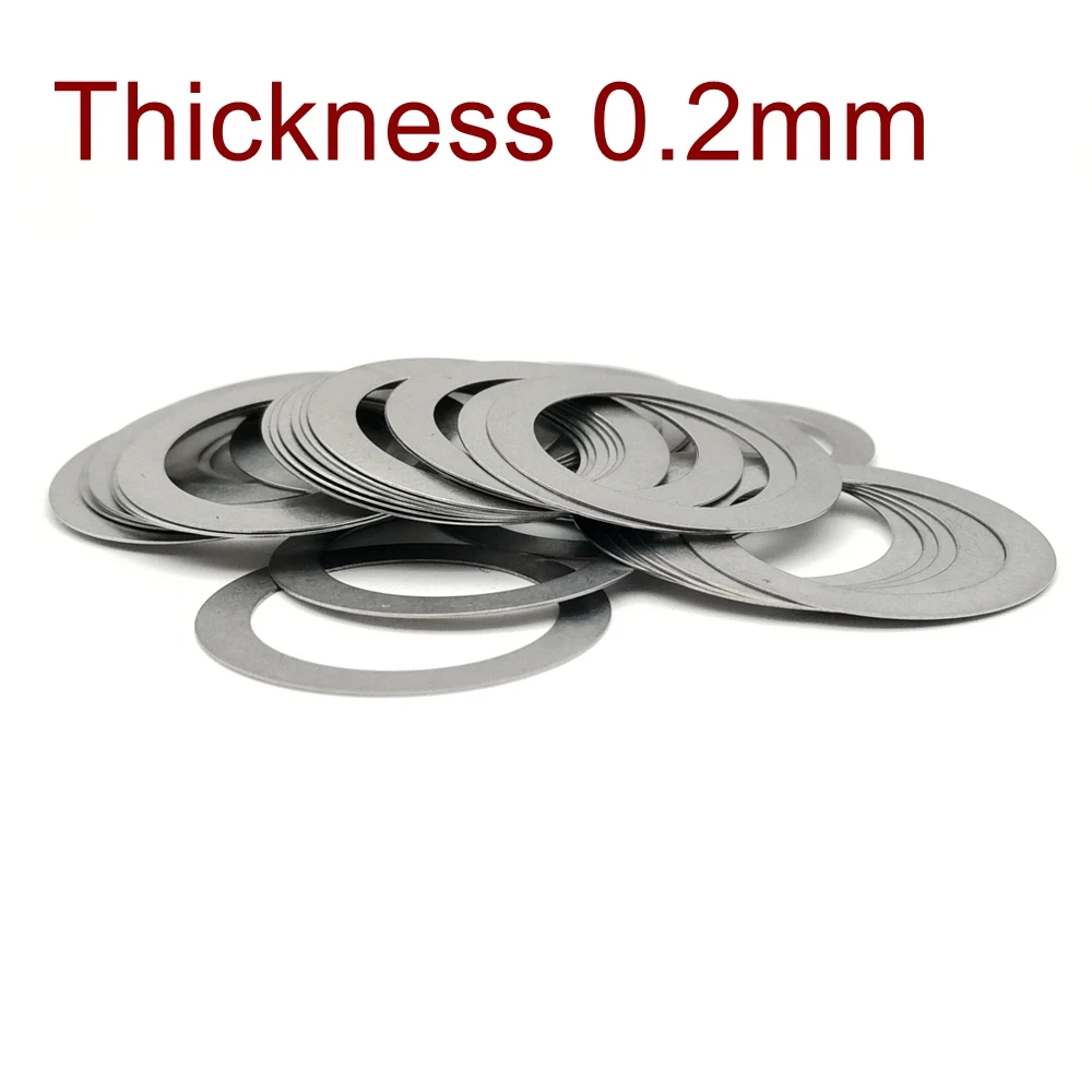 0.1 0.2 0.3 0.5 1.0 Shim Stainless Steel High Precision Ultrathin Adjusting Plain Flat Washer Axle Bearing Spacer Gasket M3-M8