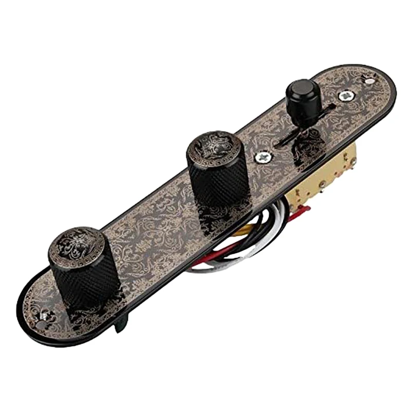 แผงควบคุมกีตาร์แบบ 3 ทาง ยี่ห้อ Shoppingsports สำหรับกีตาร์เทเลแคสเตอร์ สีดำ