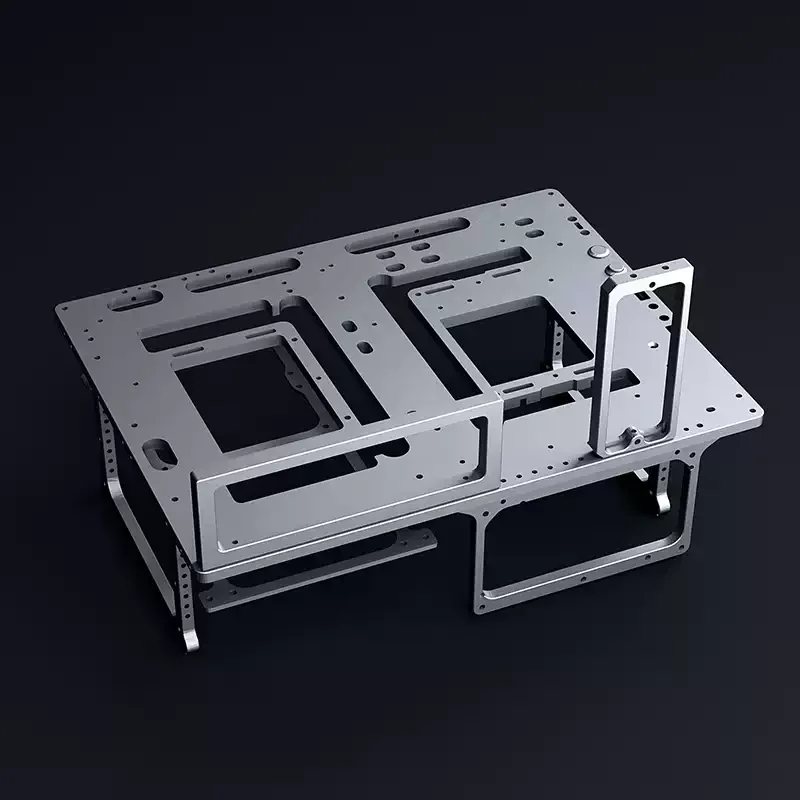 Open Frame Computer Case Aluminum ATX MATX ITX Bracket Water Cooling Support Large GPU Gaming Chassis Clear Side Panel