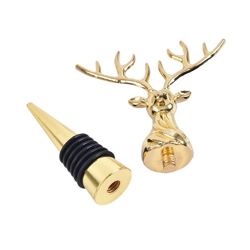 Christmas Deer Elk Lion Bull Head Wine Pourer Bottle Stoppers Bar Tool Wedding Party Drink Wine Aerators Kitchen Tool Accessorie