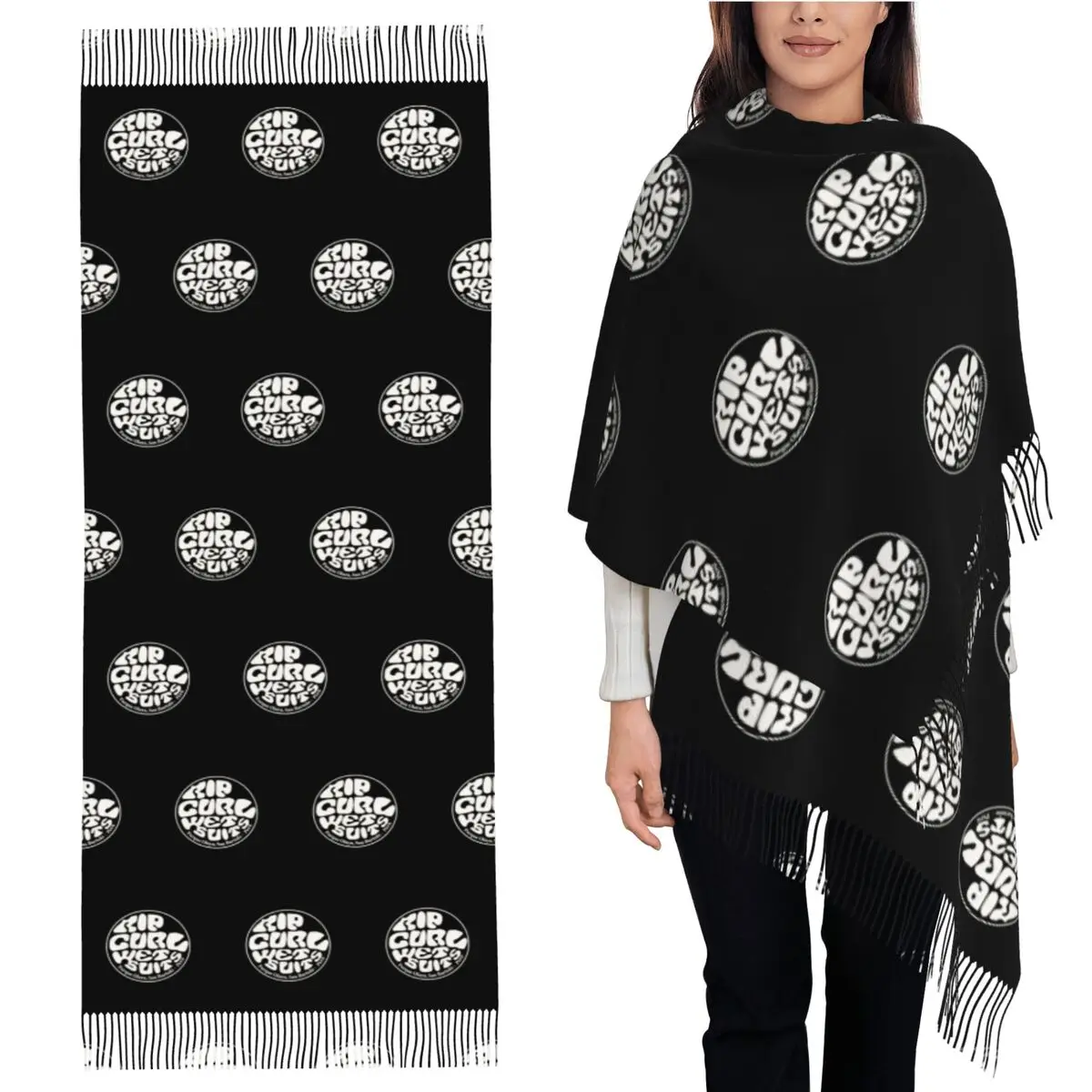 

Самые продаваемые мокрые костюмы Rip Curl, шарф, шарфы с кисточками для женщин, мягкие теплые шали и накидки, длинная осенне-зимняя шаль, накидка