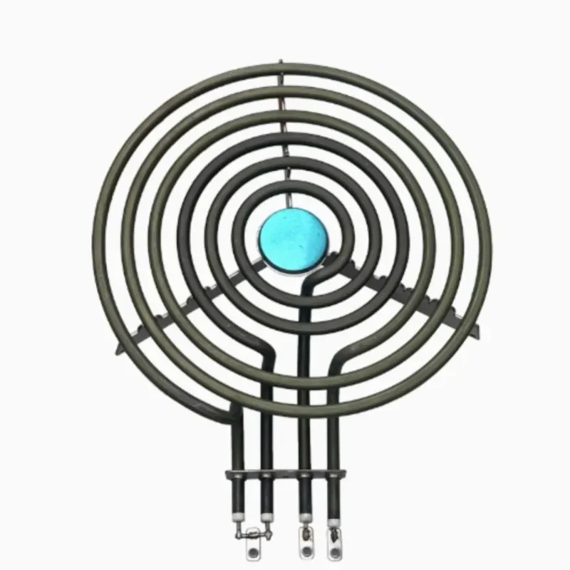 

【 21cm 2000w Flat 6-circle Electric Stove Heating Tube 】 3 Wiring Ports Heating Plate Dry Burning Furnace Ring