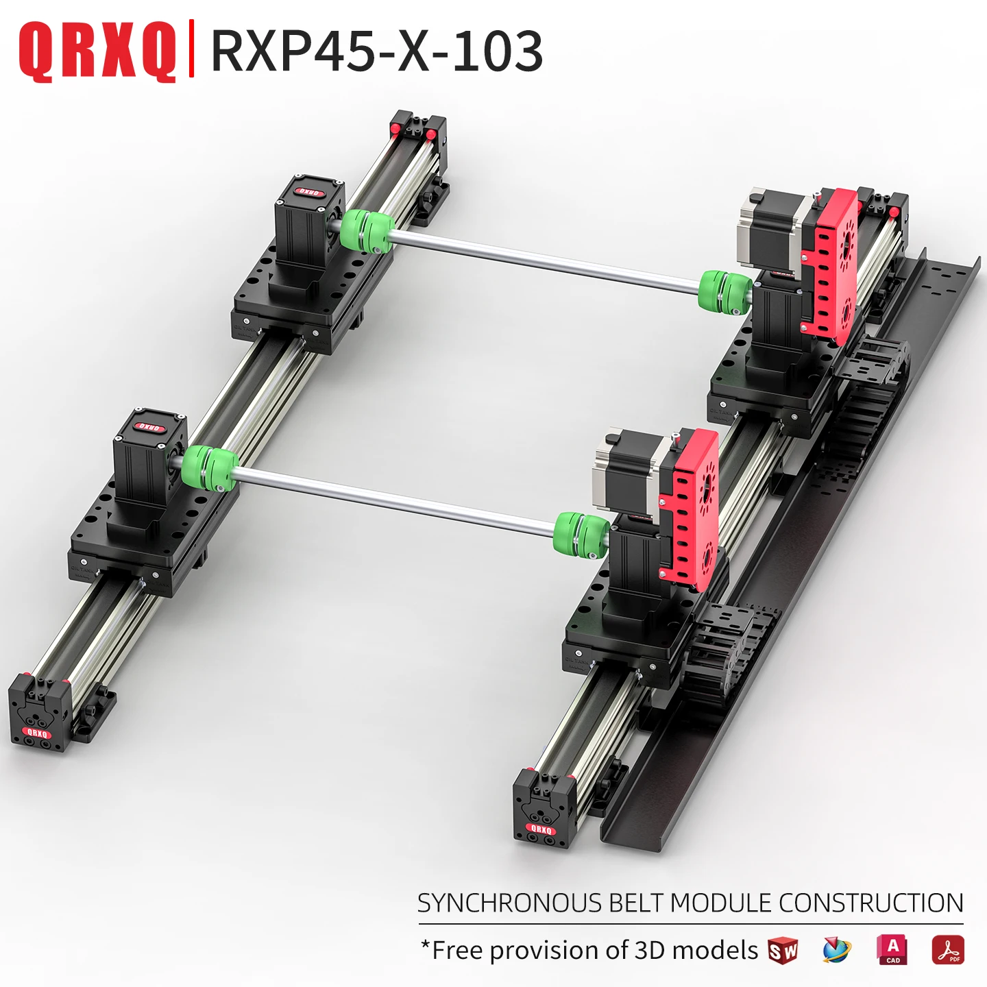 

QRXQ RXP45-X-103 Gantry Handling Synchronous Belt Linear Module High Speed Mute Linear Module Slide Table Reciprocating Linear