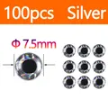 Plata 100 piezas 7.5mm