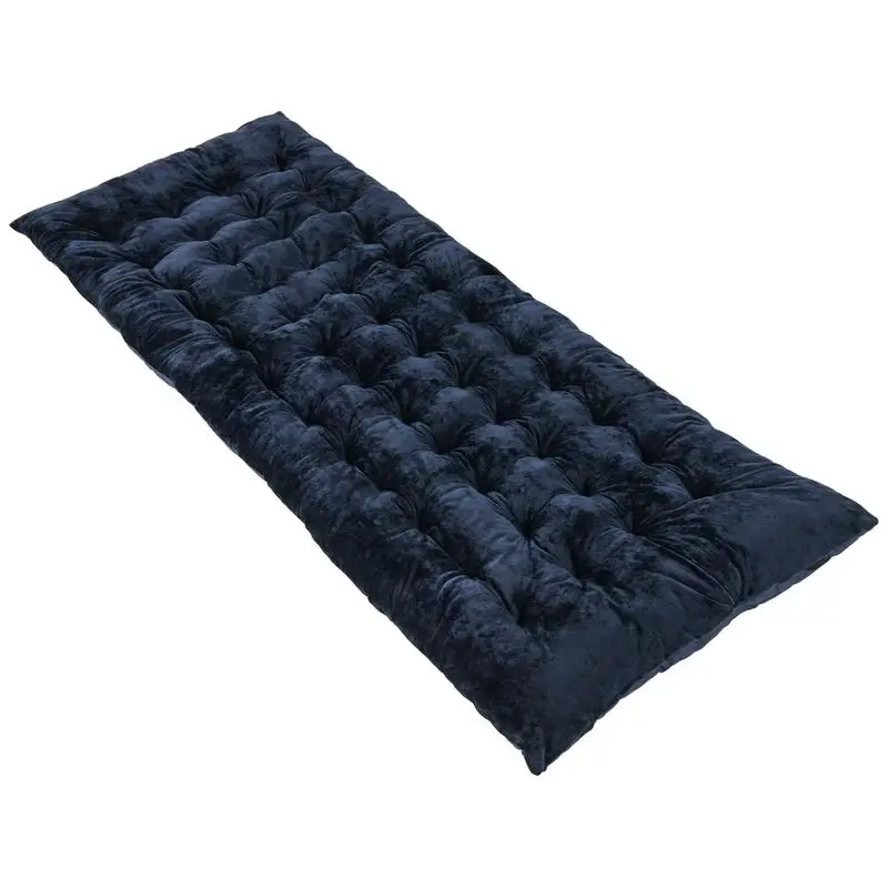 

75 x 27.5 Inch Camping Cot Pads with Soft and Breathable Crystal Velvet-Navy