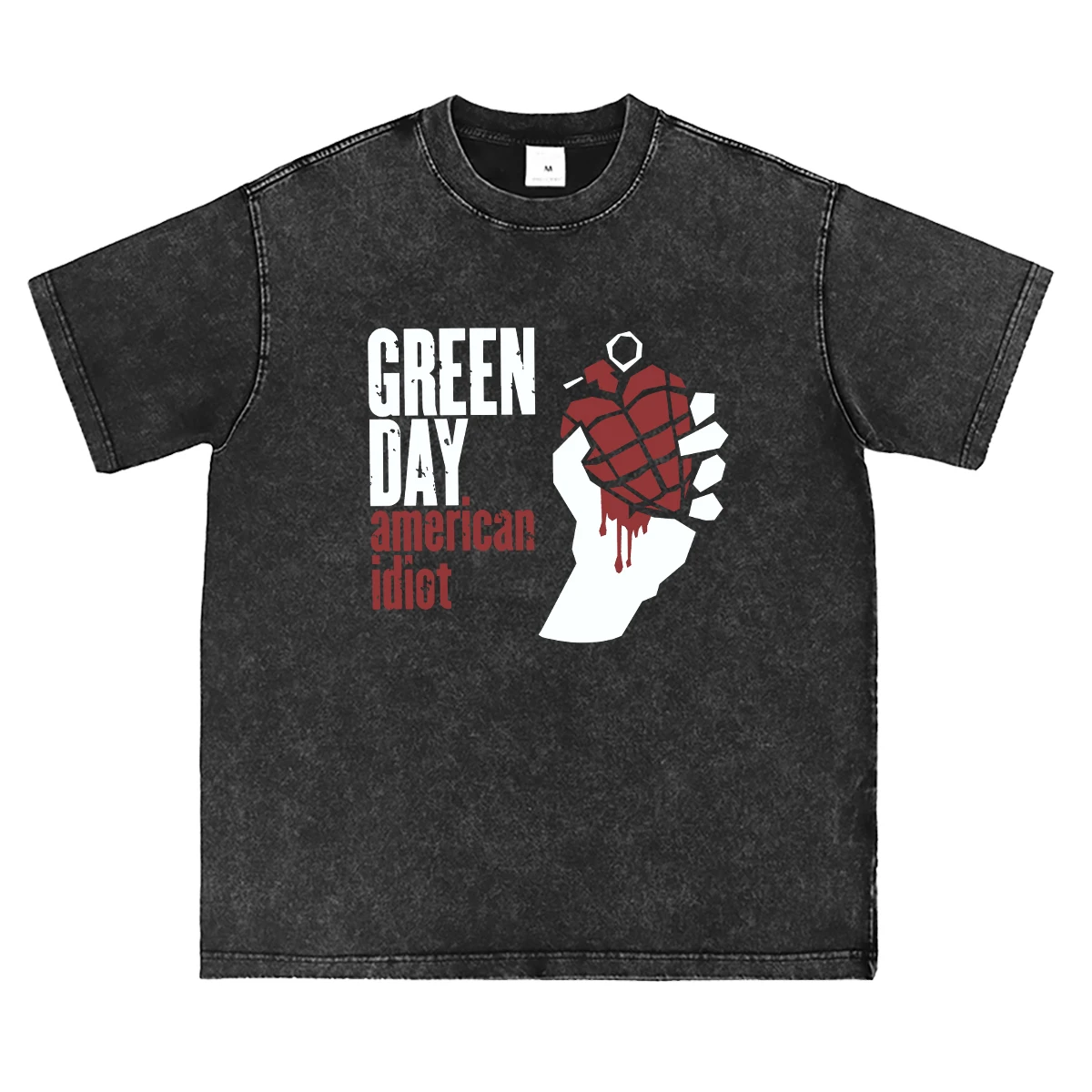 

Green Day Green Day Band Washed Old Retro American Street Rock Tank Top Short Sleeve Men T-Shirt Women Fashion Street Hip-hop