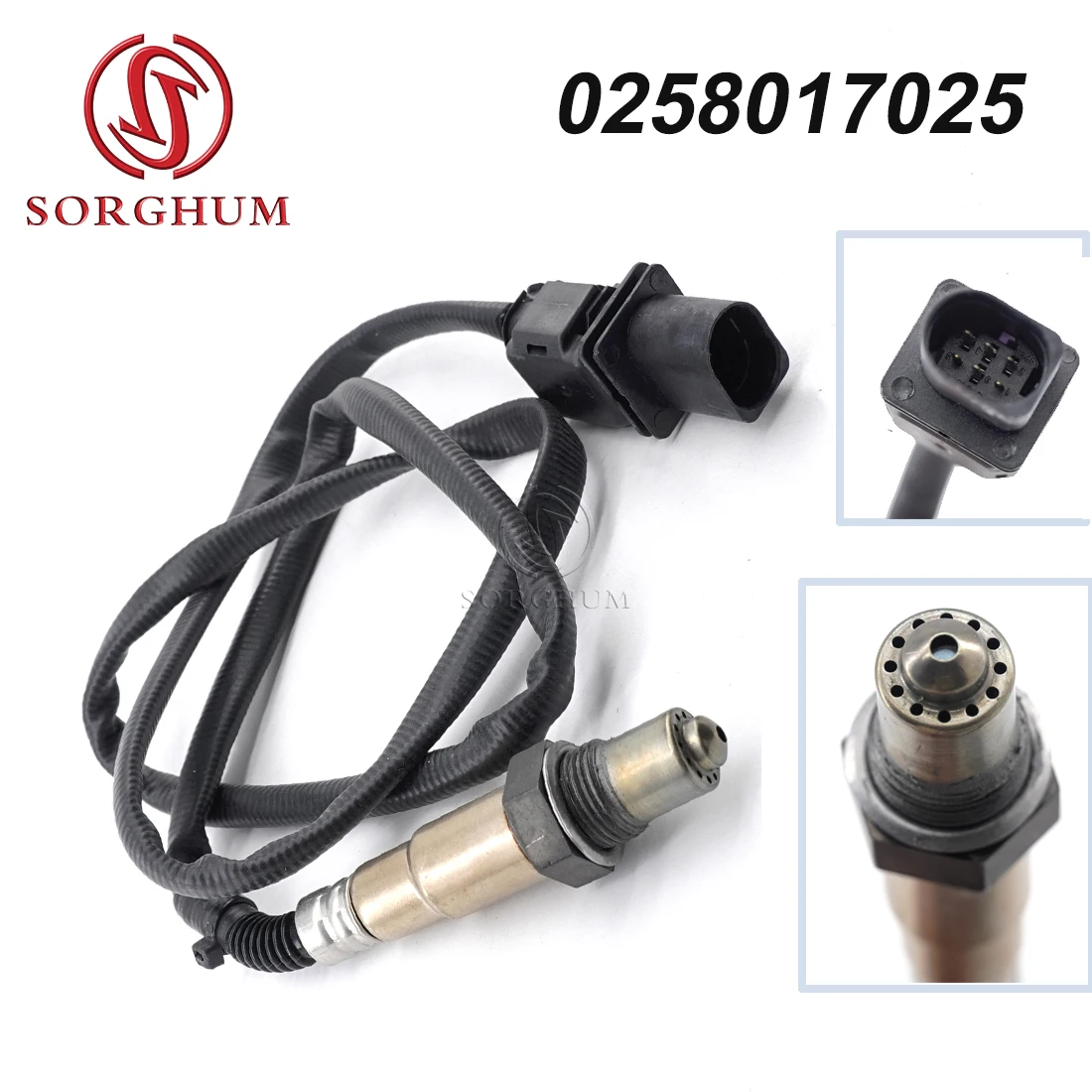 Sorghum High Quality 12575657 Fits for LSU4.9 PLX AEM 30-2004 O2 UEGO Wideband Oxygen Sensor Bosch OEM 0258017025 LSU 4.9 17025