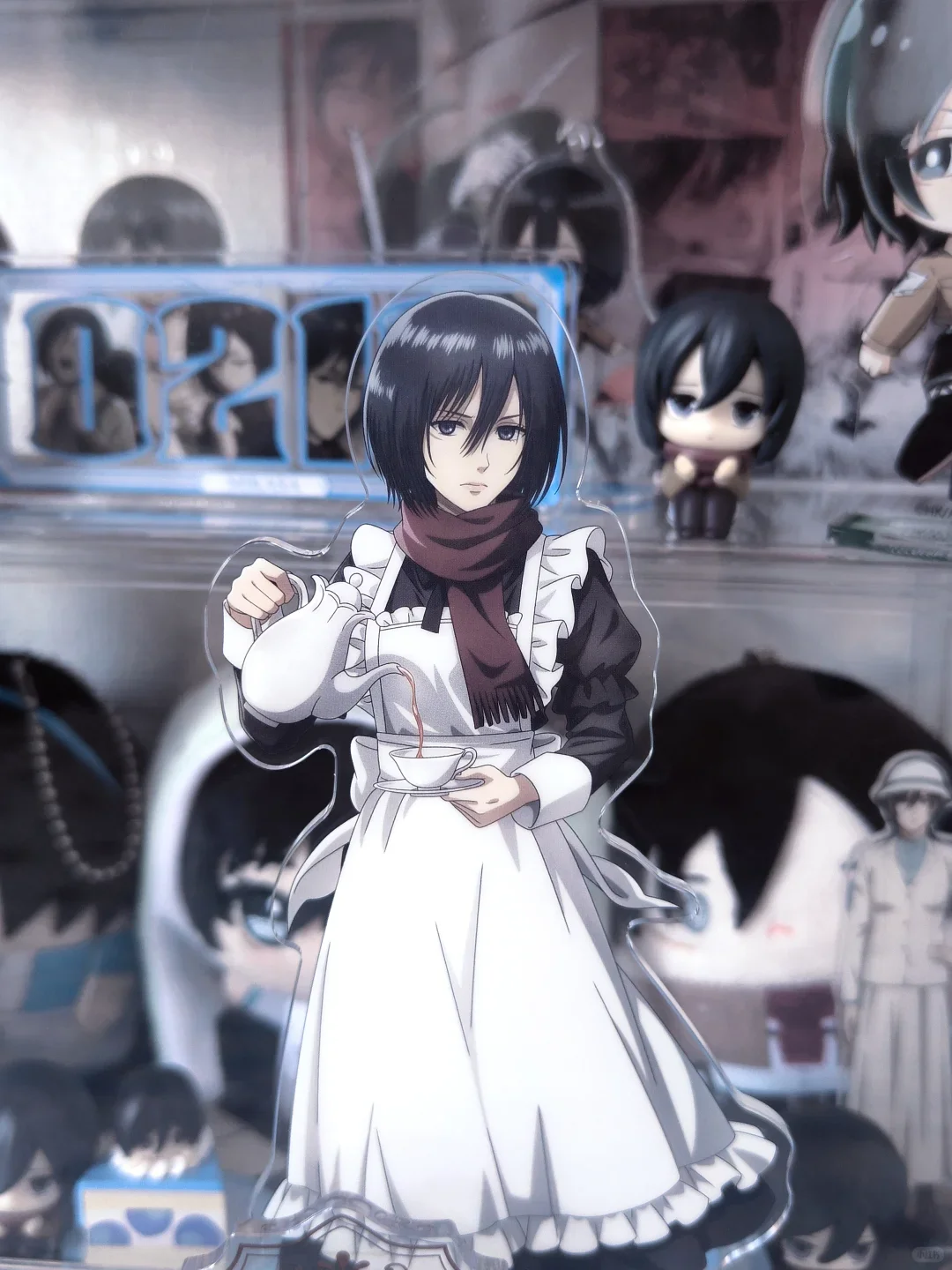 suporte-de-acrilico-mikasa-maid-attack-on-titan-para-cafeteria-figura-de-exibicao-colecao-de-produtos-de-anime-decoracao-de-mesa-ornamento-acessorios