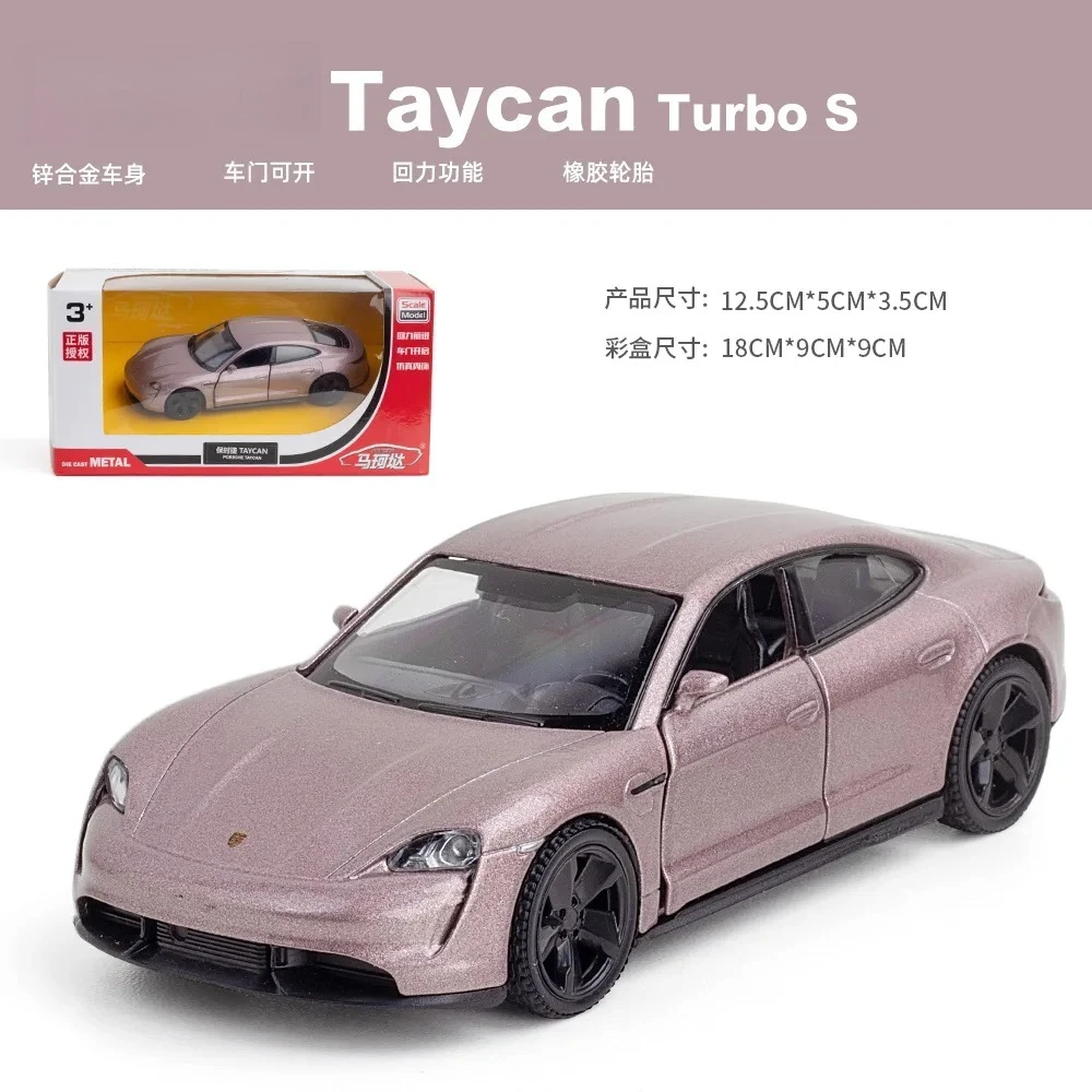 1:36 Taycan Turbo S Car Metal Diecast Similation Toy Vehicle Model Pull Back Car Alloy Toy Car For Kids Boys Gifts Diecast
