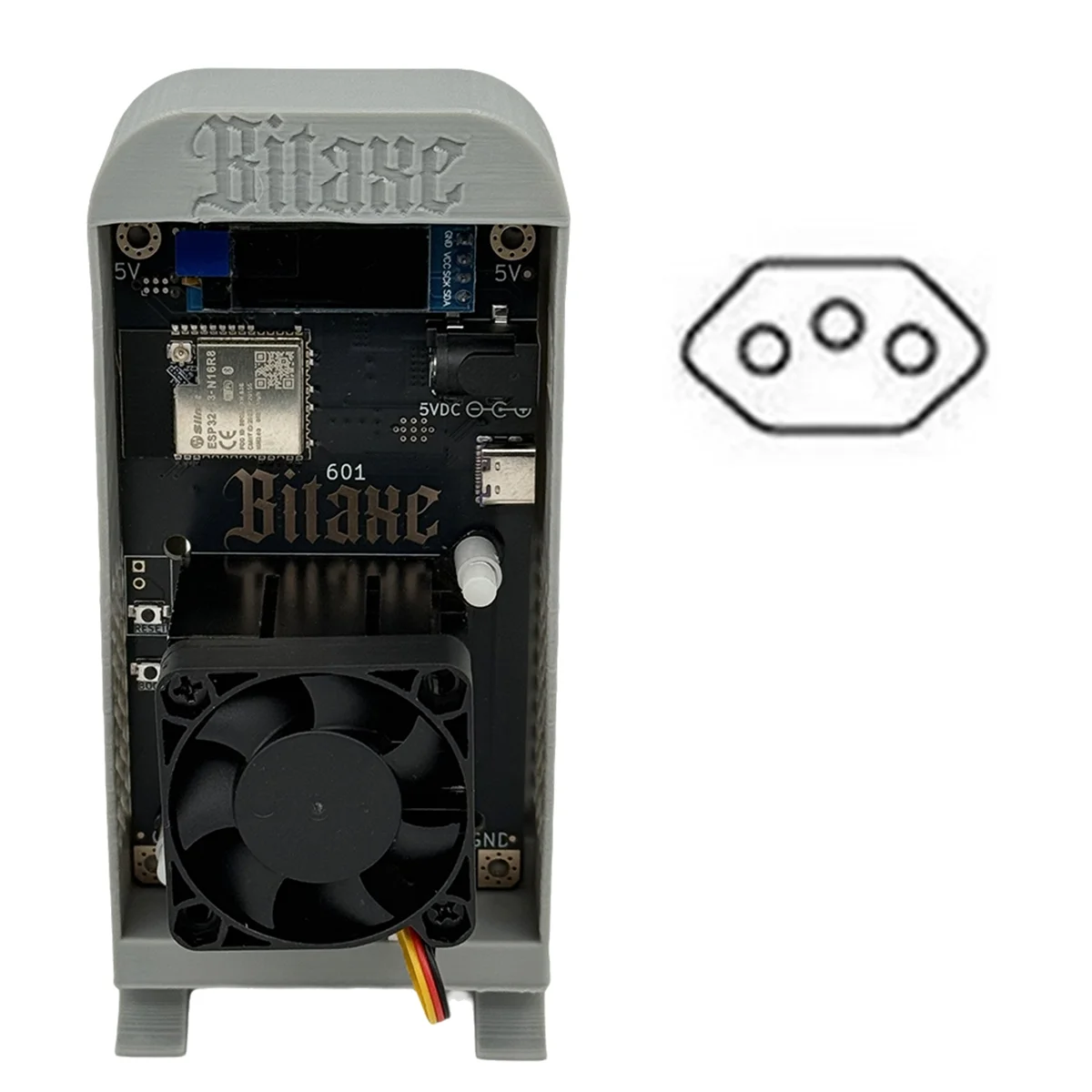

N33R_Bitaxe Gamma 601 1,2TH/S 18-22 Вт BTC Solo Lottery Miner BR Plug