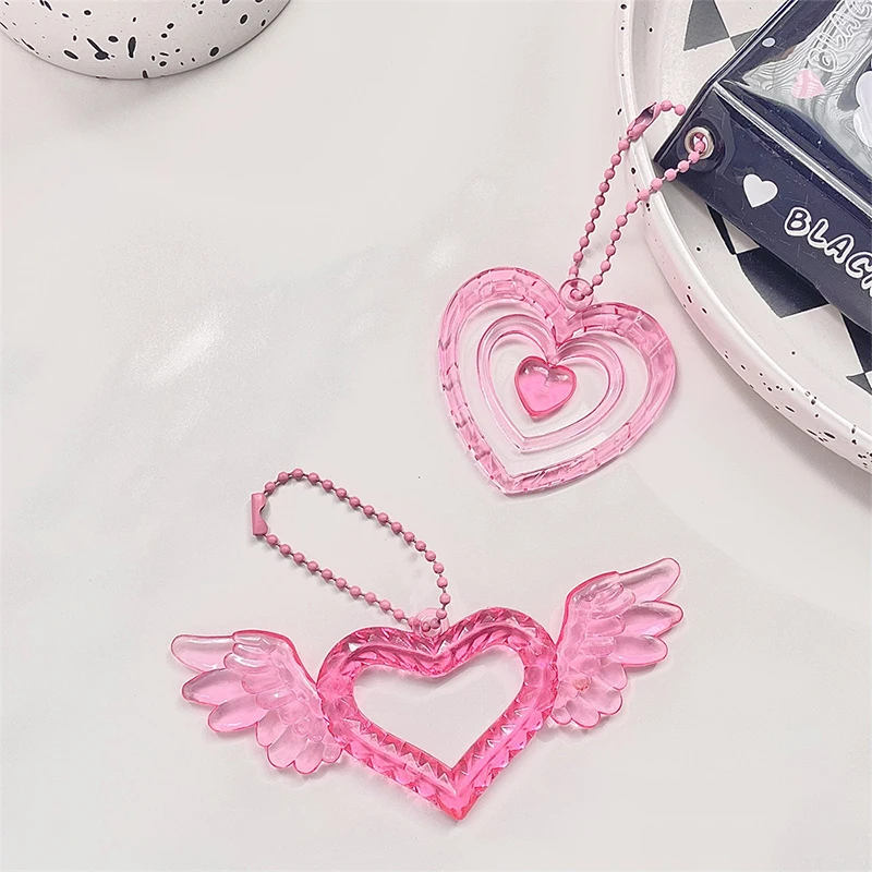 Hollow Heart Pendants Photo Album Decoration Key Chain Album Pendant Keychain Keyring Bag Key Decoration